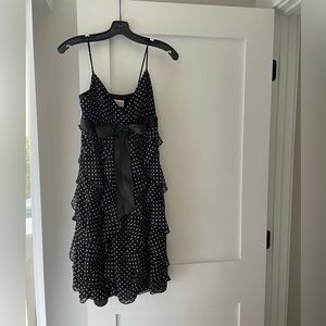 Black & white polka dot spaghetti strap dress - size 4